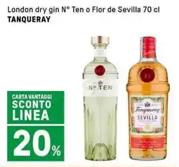 Iper La Grande London dry gin N° Ten o Flor de Sevilla TANQUERAY offerta