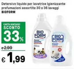 Iper La Grande Detersivo liquido per lavatrice Igienizzante BIOFORM offerta