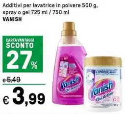Iper La Grande Additivi per lavatrice in polvere 500 g, spray o gel VANISH offerta