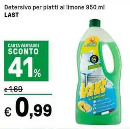 Iper La Grande Detersivo per piatti al limone LAST offerta