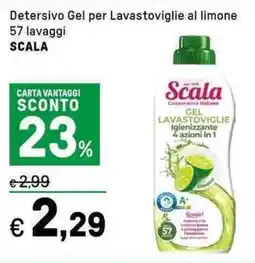 Iper La Grande Detersivo Gel per Lavastoviglie al limone SCALA offerta