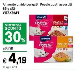 Iper La Grande Alimento umido per gatti Poésie POULTRY C VITAKRAFT offerta
