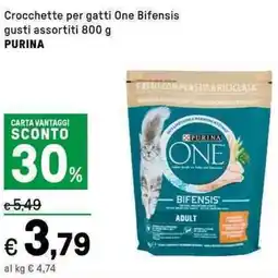 Iper La Grande Crocchette per gatti One Bifensis PURINA offerta