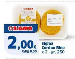 Sigma Sigma Cordon Bleu x2 offerta
