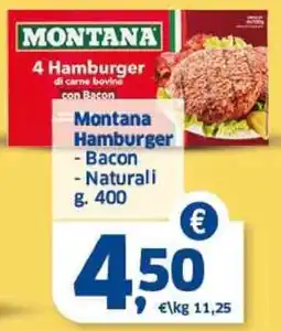 Sigma Montana Hamburger - Bacon - Naturali offerta
