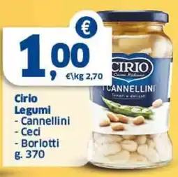 Sigma Cirio Legumi Cannellini Ceci Borlotti offerta