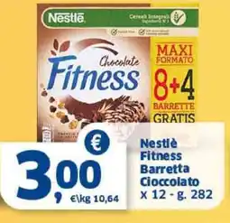 Sigma Nestlè Fitness Barretta Cioccolato x12 offerta