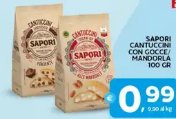 Extra Supermercati Sapori cantuccini con gocce/ mandorla offerta
