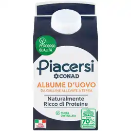 Spazio Conad ALBUME D’UOVO PIACERSI CONAD PERCORSO QUALITÀ offerta
