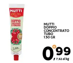 Extra Supermercati Mutti doppio concentrato tubo offerta