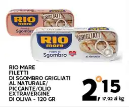 Extra Supermercati Rio mare filetti di sgombro grigliati al naturale/ piccante/olio extravergine di oliva offerta