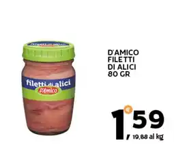Extra Supermercati D'amico filetti di alici offerta
