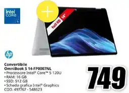 MediaWorld hp Convertibile OmniBook 5 14-FP0007NL offerta