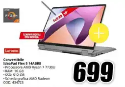 MediaWorld Lenovo Convertibile IdeaPad Flex 5 14ABR8 offerta