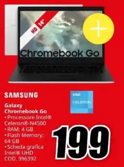 MediaWorld SAMSUNG Galaxy Chromebook Go offerta