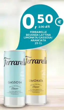Extra Supermercati Ferrarelle bevanda lattina limonata/gassosa/ aranciata offerta