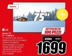 MediaWorld LG Smart TV 77" 77B56LA offerta