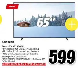 MediaWorld SAMSUNG Smart TV 65" 65Q6F offerta