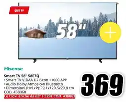 MediaWorld Hisense Smart TV 58" 58E7Q offerta