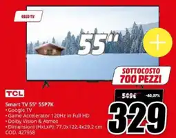 MediaWorld TCL Smart TV 55" 55P7K offerta