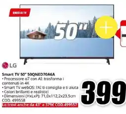 MediaWorld LG Smart TV 50" 50QNED70A6A offerta