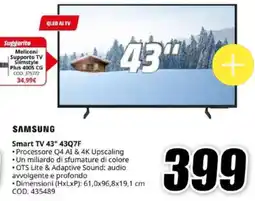 MediaWorld SAMSUNG Smart TV 43" 43Q7F offerta