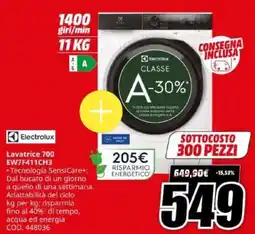 MediaWorld Electrolux Lavatrice 700 EW7F411CH3 offerta