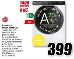 MediaWorld Hoover Lavatrice H7W4 49MBC8-S offerta