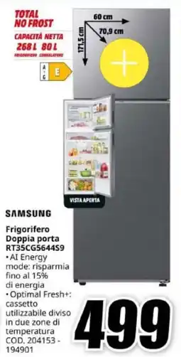 MediaWorld SAMSUNG Frigorifero Doppia porta RT35CG5644S9 offerta