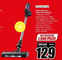 MediaWorld Rowenta Aspirapolvere senza fili RH6A35 offerta