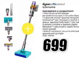 MediaWorld dyson v15s detect submarine Aspirapolvere e Lavapavimenti offerta