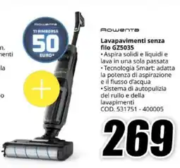 MediaWorld Rowenta Lavapavimenti senza filo GZ5035 offerta