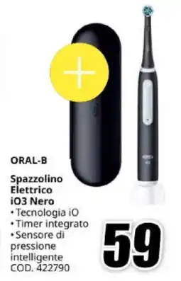 MediaWorld ORAL-B Spazzolino Elettrico iO3 Nero offerta