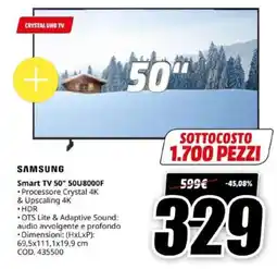 MediaWorld SAMSUNG Smart TV 50" 50U8000F offerta