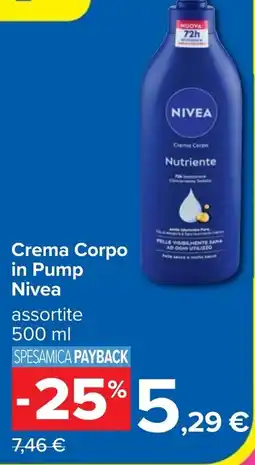 Carrefour Crema Corpo in Pump Nivea offerta