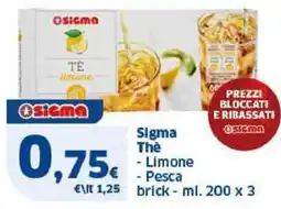 Sigma Sigma Thè Limone, Pesca brick offerta