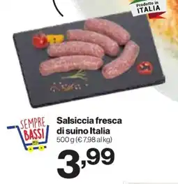 In'S Mercato Salsiccia fresca di suino Italia offerta