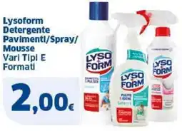 Sigma Lysoform Detergente Pavimenti/Spray/ Mousse offerta