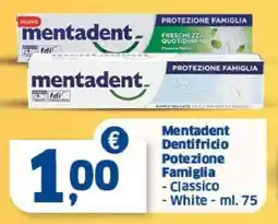 Sigma Mentadent Dentifricio Potezione Famiglia, Classico, White offerta