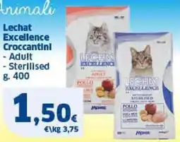 Sigma Lechat Excellence Croccantini Adult, Sterilised offerta