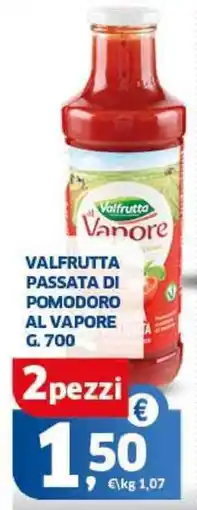 Sigma Valfrutta passata di pomodoro al vapore offerta