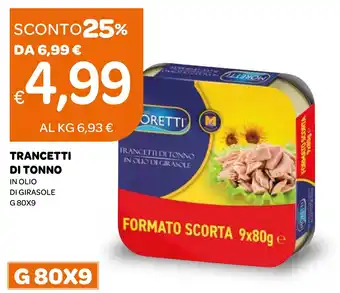 Trancetti di tonno in olio di girasole