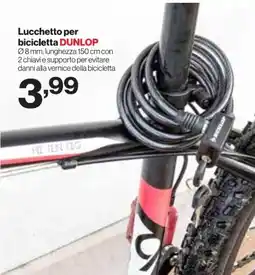 In'S Mercato Lucchetto per bicicletta DUNLOP offerta