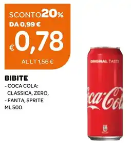 Ekom Bibite coca cola classica, zero, fanta, sprite offerta