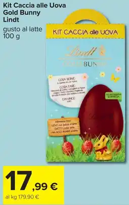 Carrefour Kit Caccia alle Uova Gold Bunny Lindt offerta