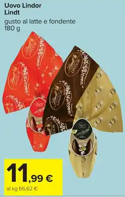 Carrefour Uovo Lindor Lindt offerta
