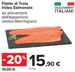 Carrefour Filetto di Trota Iridea Salmonata offerta