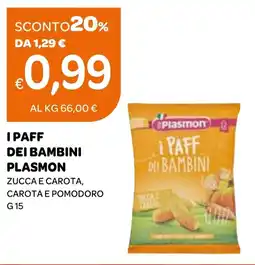Ekom I paff dei bambini plasmon zucca e carota, carota e pomodoro offerta
