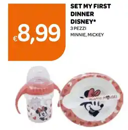 Ekom Set my first dinner disney minnie, mickey offerta