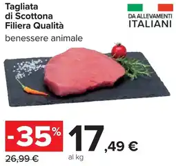 Carrefour Tagliata di Scottona Filiera Qualità offerta